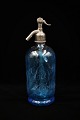 Dekorativ 
gammel fransk 
glas sifon i 
turkis blå 
farve fra 
gammel café 
med graveret 
skrift på ...