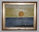 Maleri Olie på 
lærred ca 53 x 
63 cm med 
gammel 
guldramme
Bornholm: Sol 
over Gudhjem!
Signeret ...