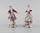 To tyske 
antikke 
porcelænsfigurer.
 Rokoko par. 
1800-tallet.
Største måler: 
12 x 7 cm.
I god ...