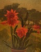 Edvard Sarvig, 
Danmark. Olie 
på lærred. 
Blomster i 
potte. Dateret 
1951.
Lærredet 
måler: 62 x 49 
...