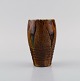 Felix-Auguste 
Delaherche 
(1857-1940), 
Frankrig. Vase 
i glaseret 
keramik. Smuk 
glasur i brune 
og ...
