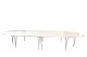 Super Ellipse 
konferencebord 
med hvid 
laminat og 
alukant, 
designet af 
Piet Hein & 
Bruno Mathsson 
...