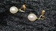 Elegante 
Øreringe med 
Perle 14 karat 
guld
Stemplet 585
Højde 19,09 mm 
ca
Pæn og 
velholdt ...