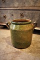 Dekorativ 1800 
tals lerkrukker 
med hanke fra 
Sydfrankrig
med grøn 
glasur og med 
en super fin 
...