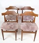 Dette sæt af 
fire 
spisestuestole 
er et smukt 
eksempel på det 
klassiske 
danske design 
fra ...