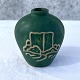 Bornholmsk 
keramik, Vase 
med Hammershus 
borgruin, 8cm 
høj, 7cm bred, 
Nr. 5522 *Pæn 
stand*