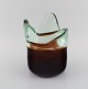 Stor Murano 
vase i 
mundblæst 
kunstglas med 
bølget kant. 
Italiensk 
design, 
1960'erne.
Måler: ...
