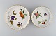 Royal 
Worcester, 
England. To 
Evesham 
tærtefade i 
porcelæn 
dekoreret med 
frugter og 
guldkant. ...