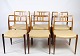 Sæt af seks 
spisestuestole, 
Model 79, 
designet af 
Niels O. Møller 
i træsorten 
palisander fra 
...