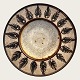 Retro keramik 
askebæger, Med 
bladmotiver, 
16cm i 
diameter, 
Design Jette 
Hellerøe *Pæn 
stand*