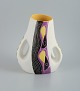 Vallauris, 
Unika 
keramikvase i 
organisk form. 
Håndmalet med 
abstrakt ...