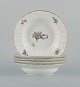 Royal 
Copenhagen 
Saksisk Blomst. 
Fem dybe 
tallerkener i 
håndmalet 
porcelæn med 
blomster og ...