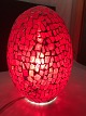 Flot glas 
bordlamper med 
glas rødfarver 
, 
L.23 .