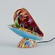 Fransk lampe i 
form af 
muslingeskal 
med fisk og 
vandplanter.
Håndmalet 
keramik.
Ca. ...