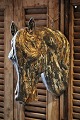 Dekorativt 
gammelt fransk 
"hestehoved" i 
zink med en 
super fin 
patina og rest 
af gammel guld 
...