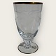 Lyngby Glas, 
Måge 
krystalglas med 
slibninger og 
guldkant, Øl / 
Vand, 14cm høj, 
7,5cm i 
diameter ...