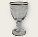 Lyngby Glas, 
snapseglas, 
Mågeglas med 
slibninger og 
guldkant, 8cm 
høj, 4cm i 
diameter *Pæn 
stand*