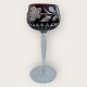 Bøhmisk krystal 
glas, Glas med 
blomster 
slibninger, 
Bordeaux, 19cm 
høj, 8cm i 
diameter 
*Perfekt ...