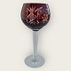 Bøhmisk krystal 
glas, Vin glas 
med slibninger, 
Bordeaux, 19cm 
høj, 9cm i 
diameter 
*perfekt stand*