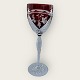 Bøhmisk krystal 
glas, Vin glas 
med slibninger, 
Bordeaux, 
21,5cm høj, 7cm 
i diameter 
*Perfekt stand*