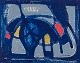 Olivier Herdies 
(1906-1993), 
fransk 
kunstner, olie 
på papir sat på 
plade.
Abstrakt ...