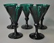 Grønne hvidvins 
glas af Anglais 
type, 19. årh. 
Mørk grønt 
glas. Med 
slibninger og 
octagon formet 
...