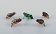 Murano, 
Italien. En 
samling på fem 
miniature 
glasfigurer af 
frøer i farvet 
...