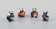 Murano, 
Italien. En 
samling på fire 
miniature 
glasfigurer af 
gnavere i 
farvet ...