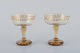 Emile Gallé 
(1846-1904), 
fransk kunstner 
og designer.
To 
champagneskåle 
i krystalglas 
...