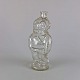 Meget sjælden 
mundblæst 
figurflaske af 
glas, formet 
som Storm 
Petersen 
figuren "Peter" 
med lille ...