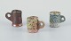 Dansk studio 
keramiker.
Tre unika 
miniature 
keramikkrus.
Dekoreret med 
forskellige 
glasurer i ...