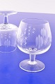 Nordlys 
vinservise fra 
Lyngby 
glasværk, 
slebet glas.  
Nordlys 
cognacglas, 
højde 8,5 cm. 
Fin ...