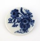 Royal 
Copenhagen. 
Broche blå 
blomst. 
Diameter 45 mm. 
200 års 
jubilæum.