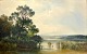 Sckell, Ludwig 
(1833 - 1912) 
Tyskland. 
Landskab med 
sø. Olie på 
lærred. 
Signeret 1876. 
40,5 x ...