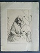 Emilie Demant- 
Hatt 
(1873-1958):
Gammel kone 
med foldede 
hænder på heden 
1900.
Radering på 
...