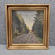 Maleri på 
lærred med 
motiv af en vej 
igennem skov. 
Dateret 1919
Kunstner 
Mouritz ...