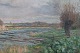 Achton Friis 
(1871-1939)
Landskab med 
sø, eng  og 
pilehegn i 
tidligt forår
Sign. Achton 
...