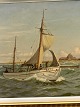 Chr. Blache 
(1838-1920) 
marine maleri 
olie på lærred 
62 x 95 cm. 
emne nr. 569863