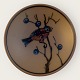 Bornholmsk 
keramik, 
Hjorth, Brun 
stentøj, Lille 
skål, fugle 
motiv, 8,5cm i 
diameter *Pæn 
stand*