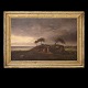 Joachim 
Ferdinand 
Richardt, 
1819-95, olie 
på lærred
Kæmpehøj ved 
kysten med 
optrækkende ...