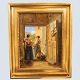Wilhelm 
Marstrand; 
maleri, 
samtalende 
kvinder i 
døråbning