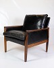Denne elegante 
lænestol i 
palisander med 
sorte 
læderhynder er 
et 
pragteksempel 
på klassisk 
dansk ...