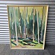 Maleri med 
motiv abstrakt 
skov, grønne 
nuancer.
Olie på lærde
Malet i 1946
Signatur ...