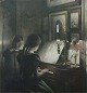 Opus 47.  
Aftenbillede.
 Piger ved 
spinettet - 
Klavertime 1904 
Lysmål 23,5 x 
21,5 cm  ...