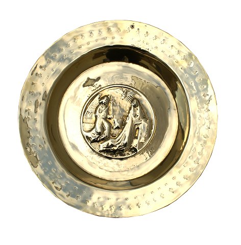 Baptism bowl, brass
