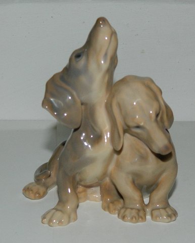 B & G porcelain couple of dachshunds