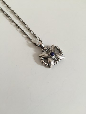 Georg Jensen Årssmykke vedhæng Sterling Sølv med lapis Lazuli 1998