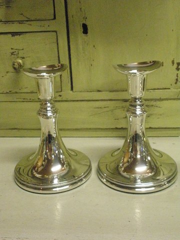 Pair of Swedish silver candlesticks sterling 
silver