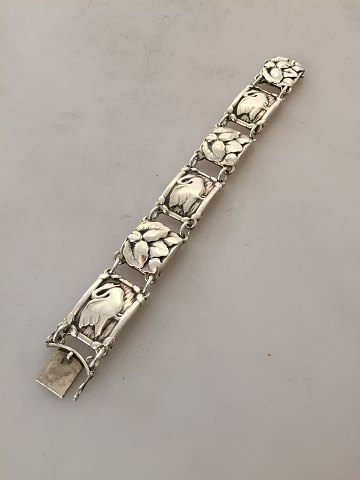 Georg Jensen Sterling Silver Bracelet with Swans No 42