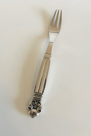 Georg Jensen Sterling Silver Acorn Fruit Fork No 12